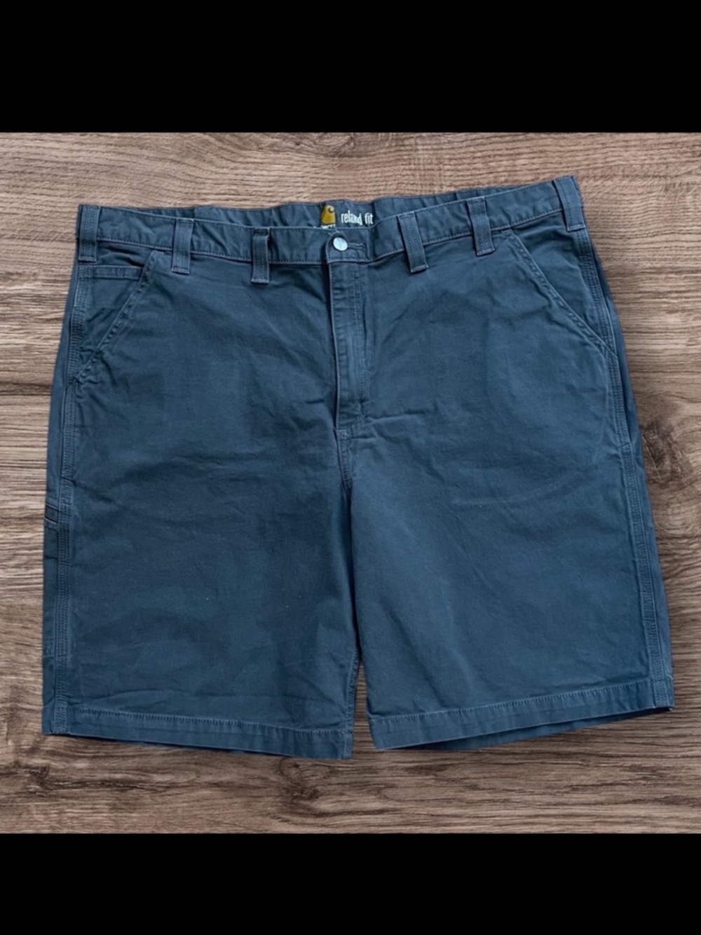 Carhartt Gray Carpenter Work Shorts Men’s Sz 44 Flat Front Cotton/Elastane